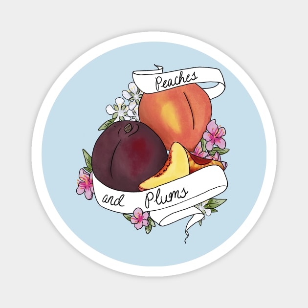 Peaches and Plums SFW Magnet by Ashkatzart